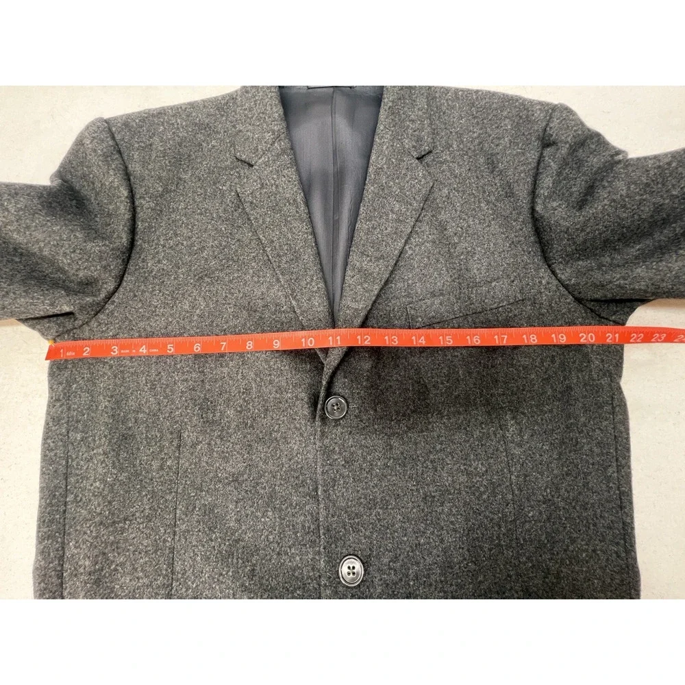 VINTAGE 2PC WOOL SUIT CUSTOM TAILORED by JAMES WOOL & CO. MEN'S CHARCOAL WOOL